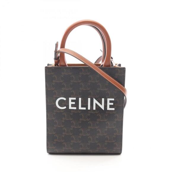 CELINE Black Coated Canvas Bag - Picture 1 of 11